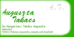 auguszta takacs business card
