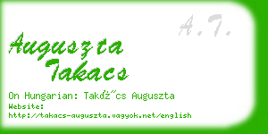 auguszta takacs business card